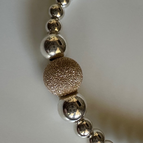 Sterling Silver Stretch Bracelet with 14K Gold Filled Stardust Spacer - Picture 3 of 9